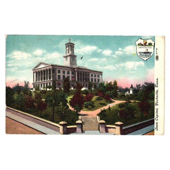 Vintage Postcard State Capitol Nashville Tennessee Mailed 1909 Historic Building - Picture 1 of 2